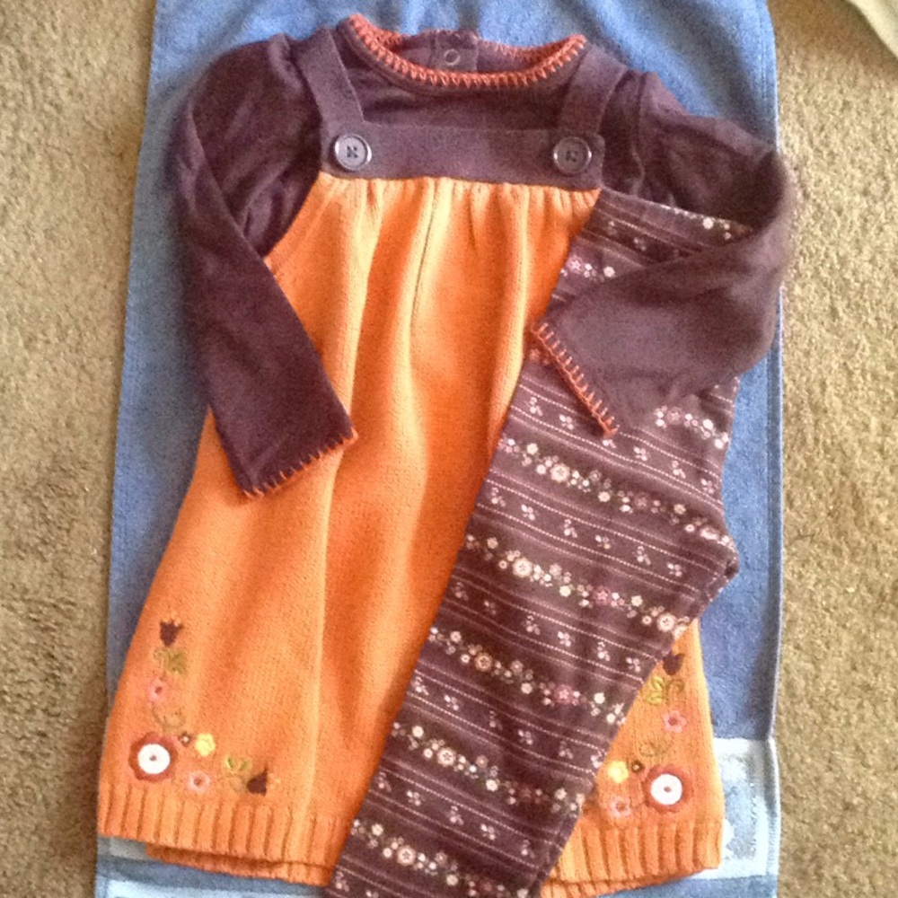 Gymboree Halloween Fall Dress Shirt Leggings 2T